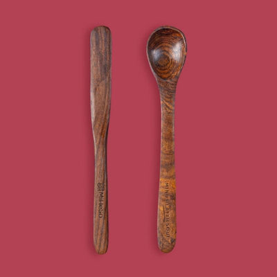 Sheesham Wood Spoon and Butter Knife Set