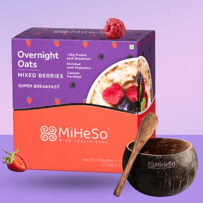 Mixed Berries Overnight Oats Breakfast Bowl Set – MiHeSo
